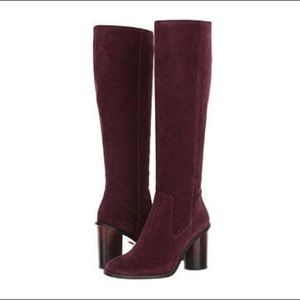 NWT burgundy knee high booths